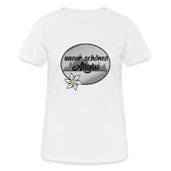 USA - Notre beau design Allgäu - T-shirt respirant Femme - blanc - Devant - AI Model Female 172 dark (172cm)