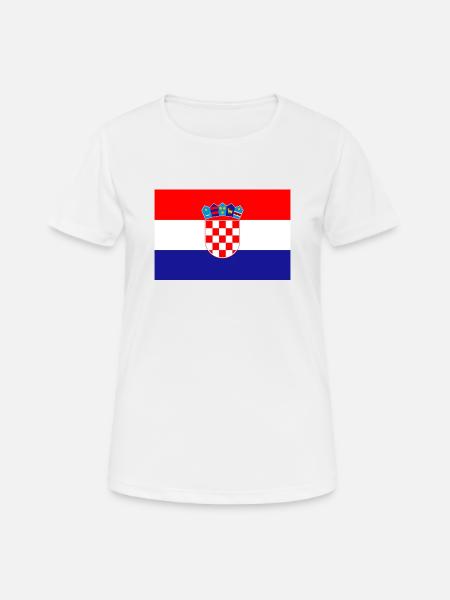 Kroatien kroatisch Flagge Fahne - Frauen T-Shirt atmungsaktiv - Weiß