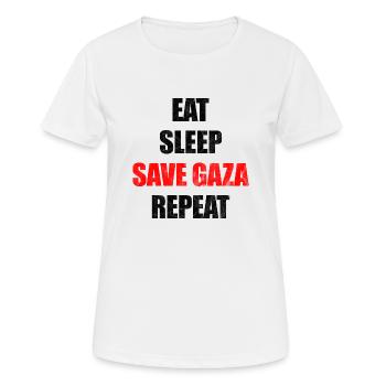 Save Gaza Streifen Palestine Free Geschenk - Frauen T-Shirt atmungsaktiv - Weiß - Vorne - AI Model Female 172 dark (172cm)