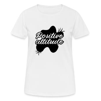 Atitude Positive - T-shirt respirant Femme - blanc - Devant - AI Model Female 172 dark (172cm)