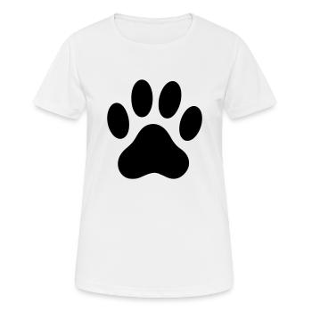 Pate de Chien - T-shirt respirant Femme - blanc - Devant - AI Model Female 172 dark (172cm)