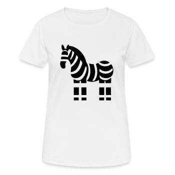 zebre - T-shirt respirant Femme - blanc - Devant - AI Model Female 172 dark (172cm)