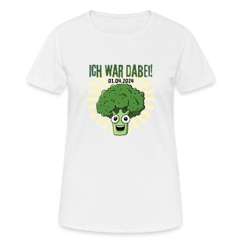 Brokkoli 2024 - Ich war dabei! - Frauen T-Shirt atmungsaktiv - Weiß - Vorne - AI Model Female 172 dark (172cm)