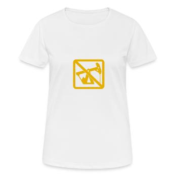 INTERD BENZIN - Frauen T-Shirt atmungsaktiv - Weiß - Vorne - AI Model Female 172 dark (172cm)