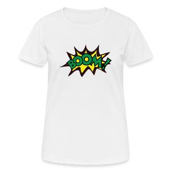 Boom! - Women's Breathable T-Shirt - white - Front - AI Model Female 172 dark (172cm)