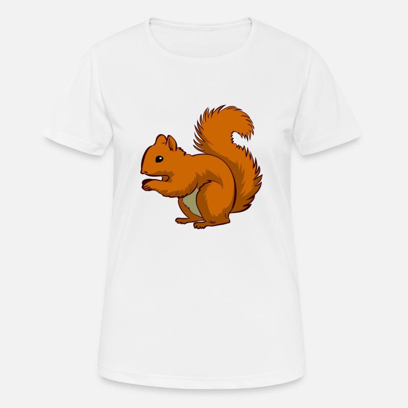 Ecki the Squirrel - Women's Breathable T-Shirt - white