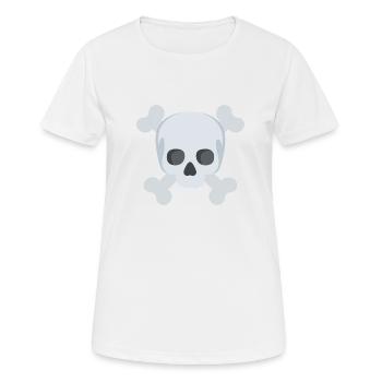 Schädel - Frauen T-Shirt atmungsaktiv - Weiß - Vorne - AI Model Female 172 dark (172cm)