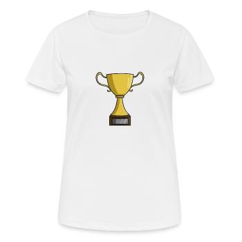 Trophy Illustration - Women's Breathable T-Shirt - white - Front - AI Model Female 172 dark (172cm)