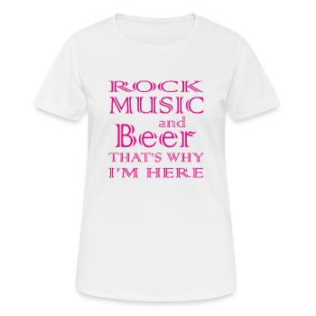 Rock Musik Rock and Roll - T-shirt respirant Femme - blanc - Devant - AI Model Female 172 dark (172cm)