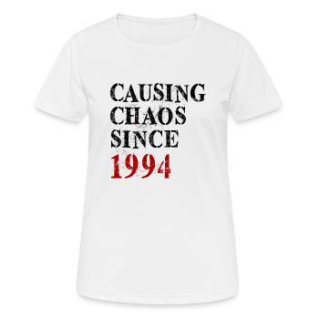Causing Chaos since 1994 - Birthday 1994 - Women's Breathable T-Shirt - white - Front - AI Model Female 172 dark (172cm)