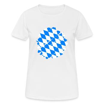 Drapeau bavarois d’occasion Look Drapeau bavarois Vintage - T-shirt respirant Femme - blanc - Devant - AI Model Female 172 dark (172cm)