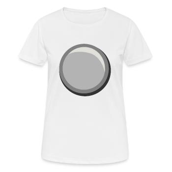 Modèle d’autocollant de cercle de bouton argenté - T-shirt respirant Femme - blanc - Devant - AI Model Female 172 dark (172cm)