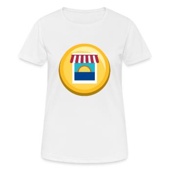 Autocollant Sunset Market - T-shirt respirant Femme - blanc - Devant - AI Model Female 172 dark (172cm)