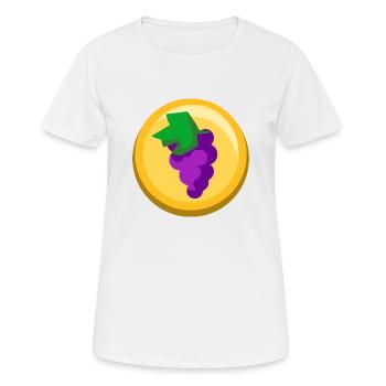 Icône de fruit d’autocollant de raisin - T-shirt respirant Femme - blanc - Devant - AI Model Female 172 dark (172cm)