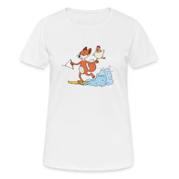 KOT UND GOUPI - Frauen T-Shirt atmungsaktiv - Weiß - Vorne - AI Model Female 172 dark (172cm)
