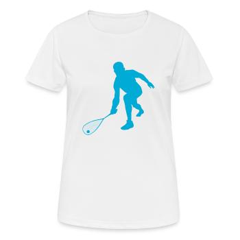 Squash - Frauen T-Shirt atmungsaktiv - Weiß - Vorne - AI Model Female 172 dark (172cm)