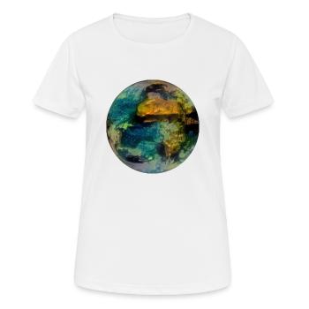 Planète terre - T-shirt respirant Femme - blanc - Devant - AI Model Female 172 dark (172cm)