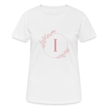 Buchstabe I - Frauen T-Shirt atmungsaktiv - Weiß - Vorne - AI Model Female 172 dark (172cm)