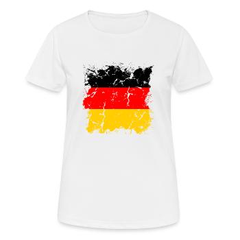 Drapeau allemand Drapeau allemand Utilisé Look Home - T-shirt respirant Femme - blanc - Devant - AI Model Female 172 dark (172cm)
