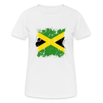 Drapeau jamaïcain Drapeau jamaïcain Jamaïque Vintage - T-shirt respirant Femme - blanc - Devant - AI Model Female 172 dark (172cm)