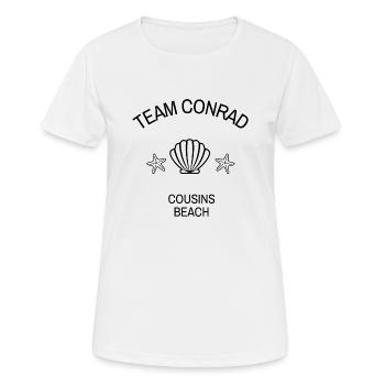 Team Conrad Cousins Beach Der Sommer Schwarz - Frauen T-Shirt atmungsaktiv - Weiß - Vorne - AI Model Female 172 dark (172cm)