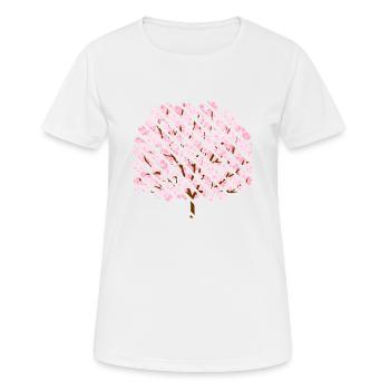Fleurs de cerisier au printemps - T-shirt respirant Femme - blanc - Devant - AI Model Female 172 dark (172cm)