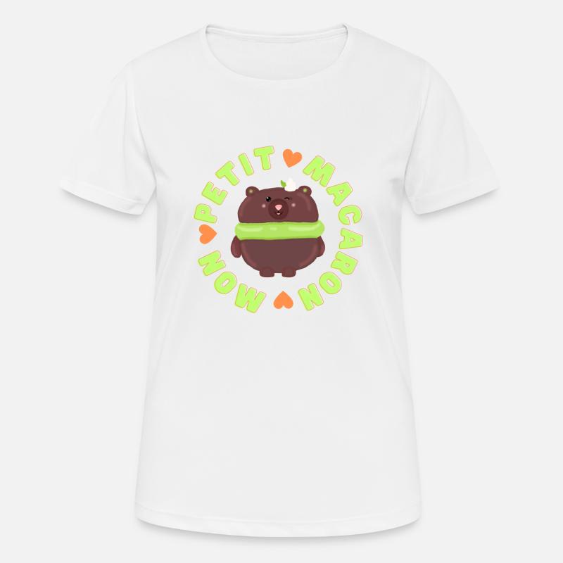 Mon Petit Macaron Ours - T-shirt respirant Femme - blanc