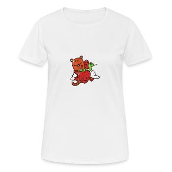 Strawberry snake eat kids gift love - Women's Breathable T-Shirt - white - Front - AI Model Female 172 dark (172cm)
