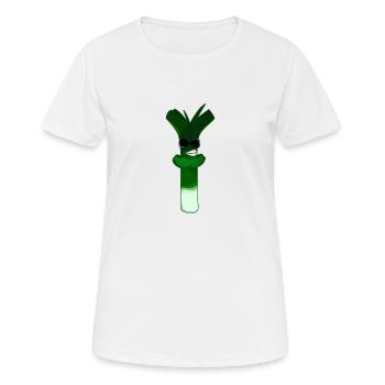 Cool poireau Funny gym cadeau de chemise de gym - T-shirt respirant Femme - blanc - Devant - AI Model Female 172 dark (172cm)