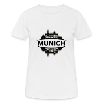 Munich - T-shirt respirant Femme - blanc - Devant - AI Model Female 172 dark (172cm)