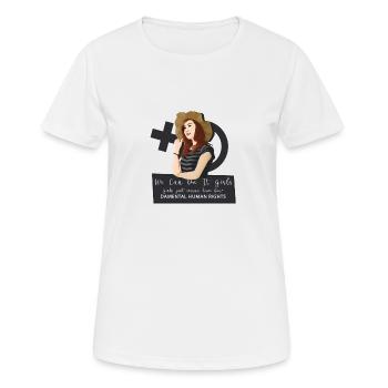 Gleichberechtigung Frauen - Frauen T-Shirt atmungsaktiv - Weiß - Vorne - AI Model Female 172 dark (172cm)