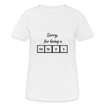 Genius - Frauen T-Shirt atmungsaktiv - Weiß - Vorne - AI Model Female 172 dark (172cm)