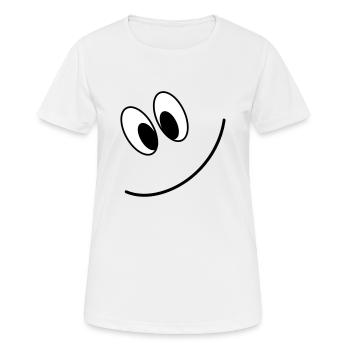 Sourire 2 - T-shirt respirant Femme - blanc - Devant - AI Model Female 172 dark (172cm)