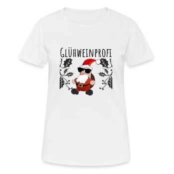 Vin chaud de noël - T-shirt respirant Femme - blanc - Devant - AI Model Female 172 dark (172cm)