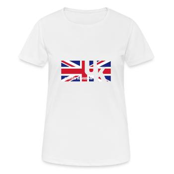 Drapeau anglais drapeau cadeau anglais - T-shirt respirant Femme - blanc - Devant - AI Model Female 172 dark (172cm)