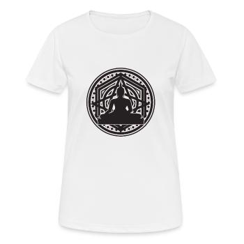 bouddhisme - T-shirt respirant Femme - blanc - Devant - AI Model Female 172 dark (172cm)