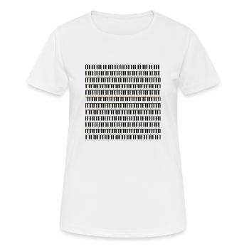 Klavier Tastatur - Frauen T-Shirt atmungsaktiv - Weiß - Vorne - AI Model Female 172 dark (172cm)
