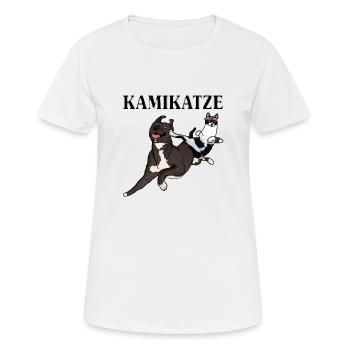 kamikatze kamikaze - Frauen T-Shirt atmungsaktiv - Weiß - Vorne - AI Model Female 172 dark (172cm)