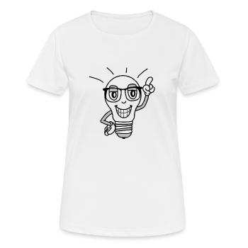 ampoule - T-shirt respirant Femme - blanc - Devant - AI Model Female 172 dark (172cm)