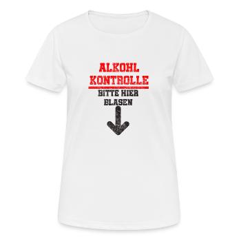 Alkohol Bier Party Trinken Saufen Lusitg - Frauen T-Shirt atmungsaktiv - Weiß - Vorne - AI Model Female 172 dark (172cm)
