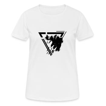 Dreieck Modern Design Abtrakt - Frauen T-Shirt atmungsaktiv - Weiß - Vorne - AI Model Female 172 dark (172cm)
