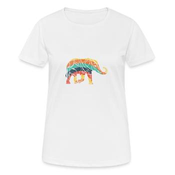 Africa elephant wilderness - Women's Breathable T-Shirt - white - Front - AI Model Female 172 dark (172cm)