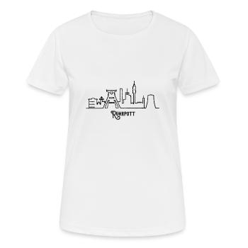 Ruhrpott - Frauen T-Shirt atmungsaktiv - Weiß - Vorne - AI Model Female 172 dark (172cm)