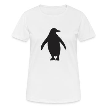 manchot - T-shirt respirant Femme - blanc - Devant - AI Model Female 172 dark (172cm)