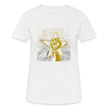 Graffiti Poing Power Streetwear Streetart cadeau - T-shirt respirant Femme - blanc - Devant - AI Model Female 172 dark (172cm)