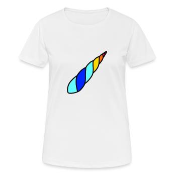 horn - Frauen T-Shirt atmungsaktiv - Weiß - Vorne - AI Model Female 172 dark (172cm)
