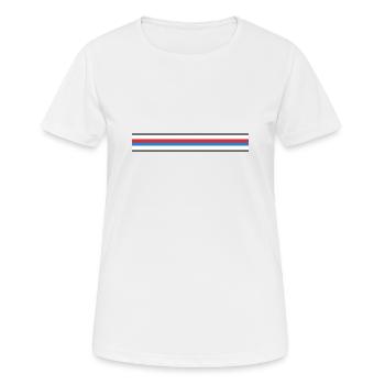 Corée - Corée du Sud couleurs rayures - T-shirt respirant Femme - blanc - Devant - AI Model Female 172 dark (172cm)