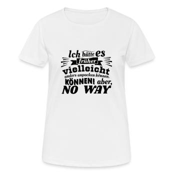 Aucun moyen de chemise - T-shirt respirant Femme - blanc - Devant - AI Model Female 172 dark (172cm)