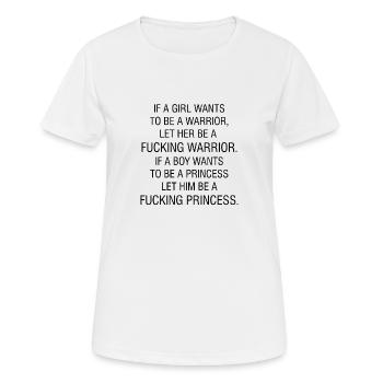 Feminismus | Sexismus feminin Frau Gender Geschenk - Frauen T-Shirt atmungsaktiv - Weiß - Vorne - AI Model Female 172 dark (172cm)
