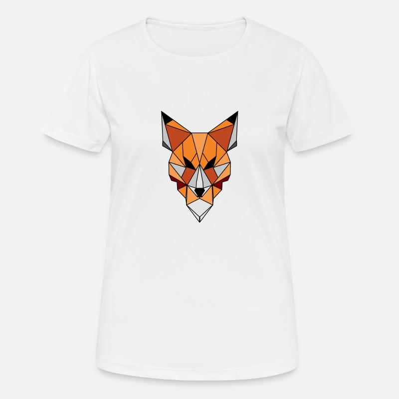 Geometric fox - Women's Breathable T-Shirt - white